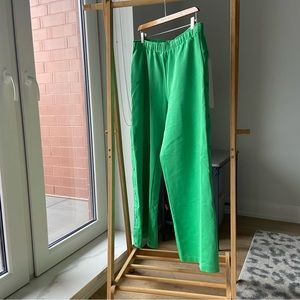 PANGAIA Green Snap Up Track Pants